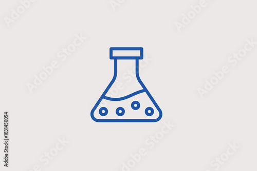 chemistry illustration in line style design. Vector illustration.	