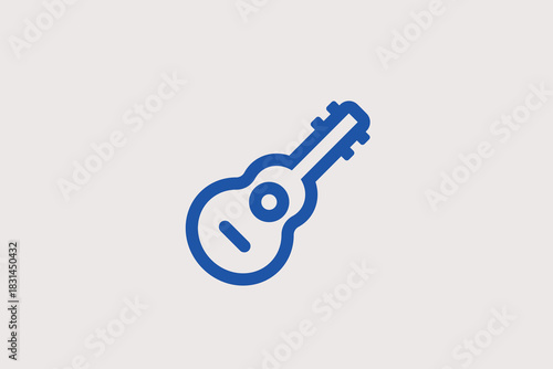 guitar  illustration in line style design. Vector illustration.	