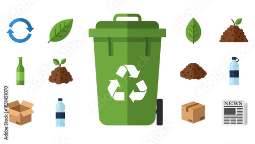Embrace sustainable living and environmental protection through efficient waste sorting and responsible recycling practices, contributing to a cleaner, greener planet