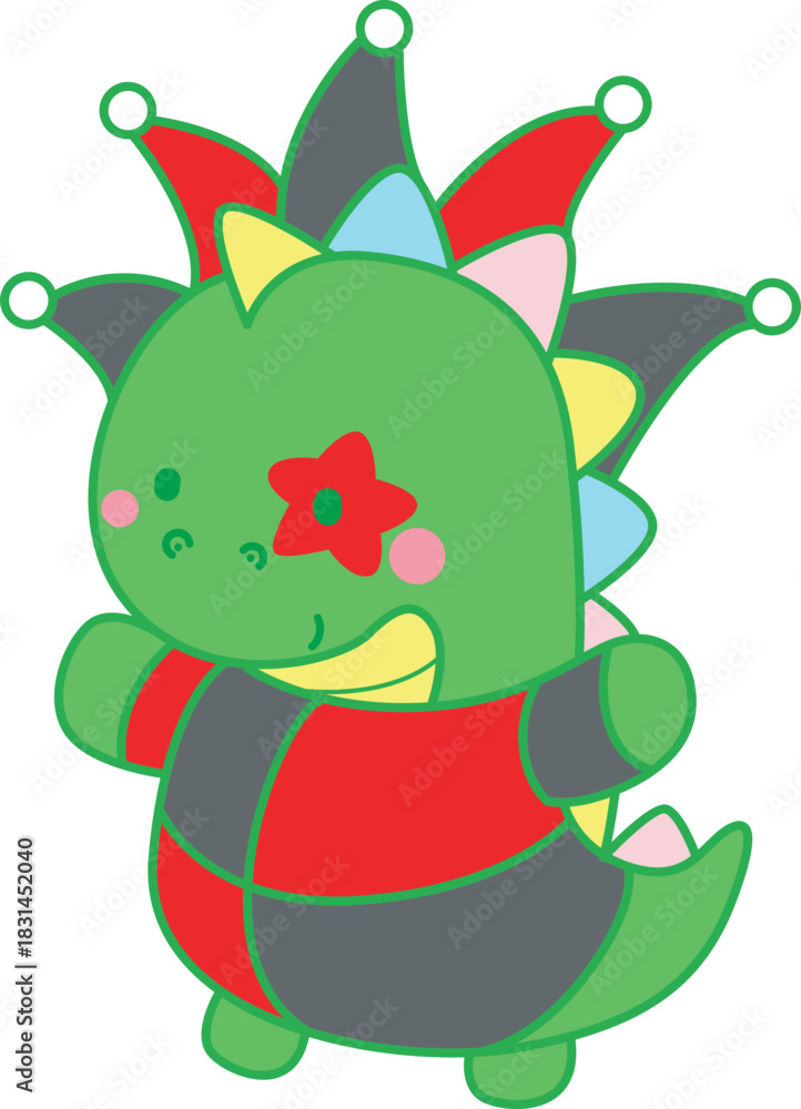 Fototapeta premium Illustrations halloween theme of cute Dinosaur character. Dinosaur 