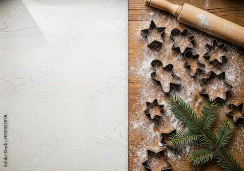 Holiday Baking Scene With Clean Copy Space

