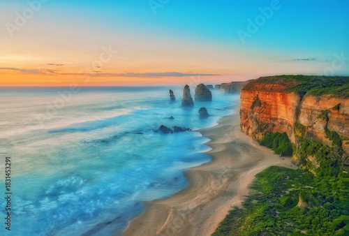 Twilight at the 12 Apostles, Port Campbell National Park, Great Ocean Road, Victoria, Australia