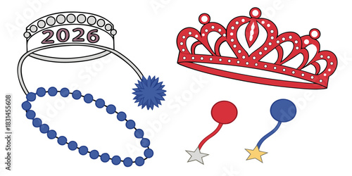 Festive new year's eve party accessories for celebrating 2026 in style