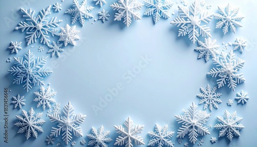 Snowflake Winter Banner Background Empty Space Design
