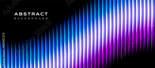 Vibrant abstract neon lines background with glowing blue-purple gradient for modern design technology themes. vector backdrop presentations, ads, digital graphics, futuristic creative