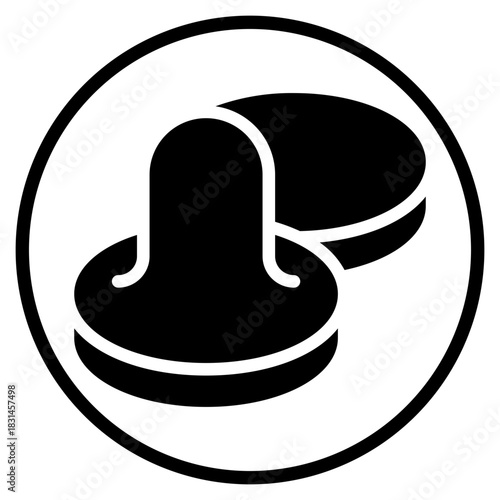 air hockey glyph icon