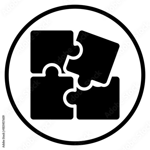 puzzle glyph icon