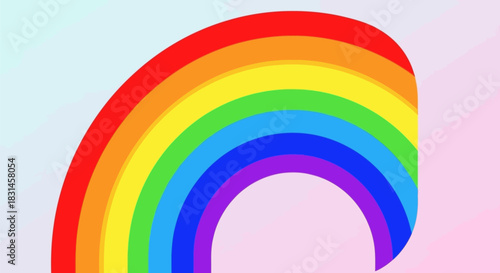 Vibrant Rainbow Arc Symbolizing Hope and Diversity.