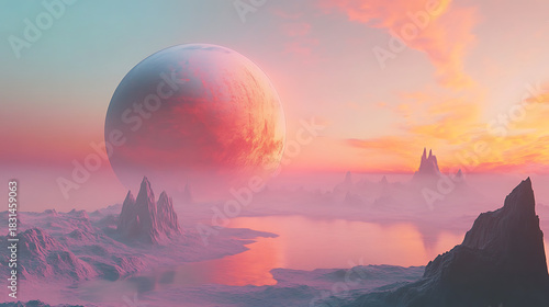 Ethereal planet landscape