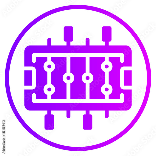 table soccer gradient icon