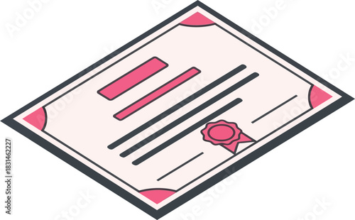 Elegant Certificate Illustration Diploma or Award Design