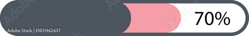 Progress Bar Showing 70% Completion, Illustrating Process, Percentage Representation