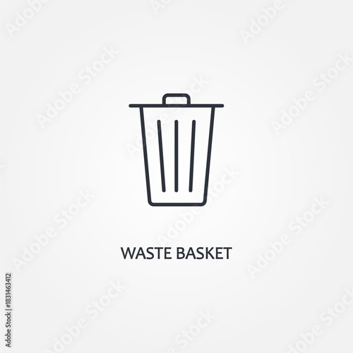waste basket icon symbol illustration vector eps10 logo template design pattern seamless bright minimal design flat design realistic style simple design modern design