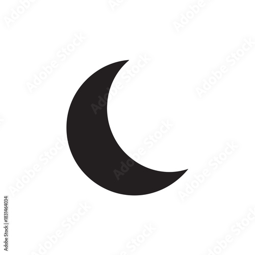 Crescent Moon Silhouette Shining Brightly Symbolic of Night Mysteriousness and Imagination Creating a Tranquil Atmosphere