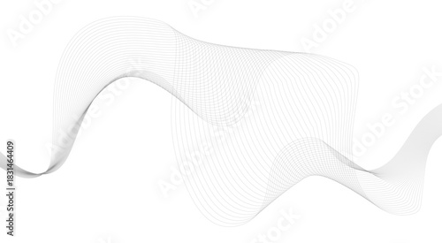 Abstract wave element for design. Digital frequency track equalizer. Stylized line art background. Vector illustration.