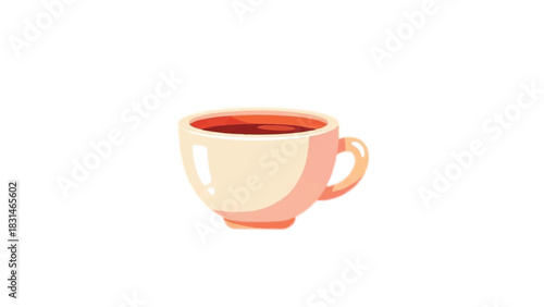 A simple illustration of a cup of hot coffee.
