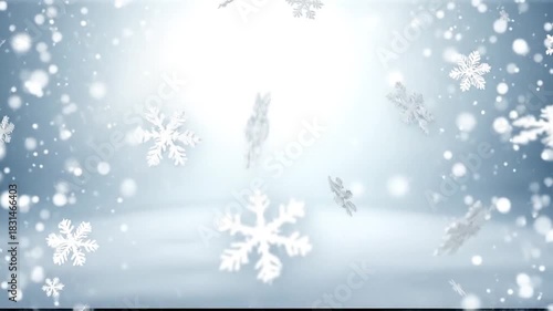 Wallpaper Mural Winter Snowflake Pattern Overlay Creating Festive Holiday Atmosphere Torontodigital.ca