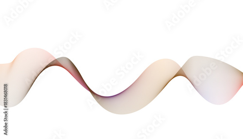 Soft Neutral Gradient Wave Line Abstract Background