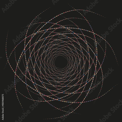 Colorful Spiral Loop Abstract Pattern