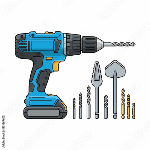 set of drill bits isolated