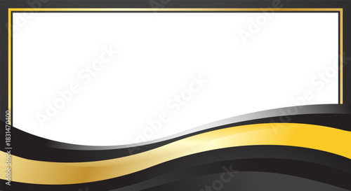 Luxury black gold wave blank background suitable for certificates and awards