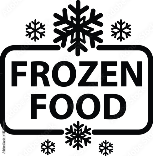Frozen food icon. Frozen food sign. Best Frozen food label for product packaging. flat style.
