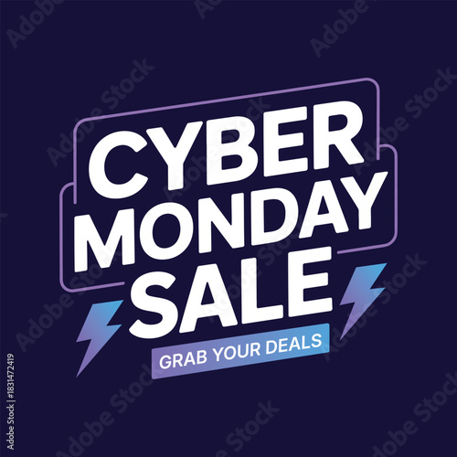 Cyber Monday Sale: Announce a Cyber Monday sale with electrifying energy and grab the best deals!