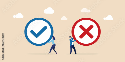 Decision making with yes or no choices