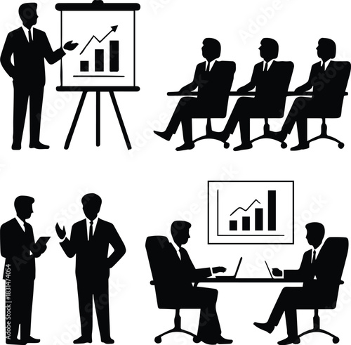 meeting boardroom consultation between manager and client at table