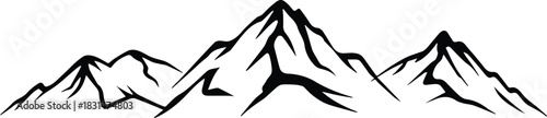 mountain icon vector abstract peak silhouette for logo design