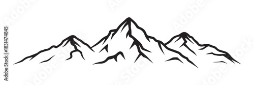 mountain logo vector mountain range emblem for outdoor brand