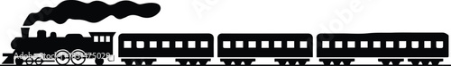 train railway transport symbol black silhouette simple vector