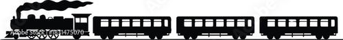 train classic locomotive icon vector silhouette for design