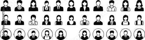 avatar 5 by 5 grid of user profile icons for team and hr pages