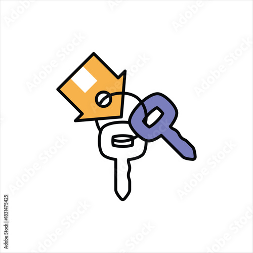 Home Key icon vector stock with isolated on white background illustration