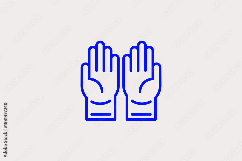 Fototapeta premium working gloves illustration in line style design. Vector illustration.