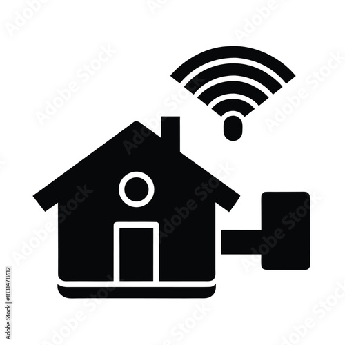 Home security camera with wifi connection for smart home surveillance silhouette