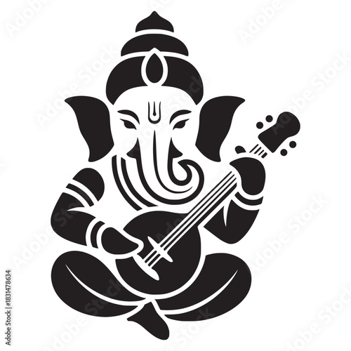 lord ganesha line art drawing, god ganesh picture, god ganesh vector image