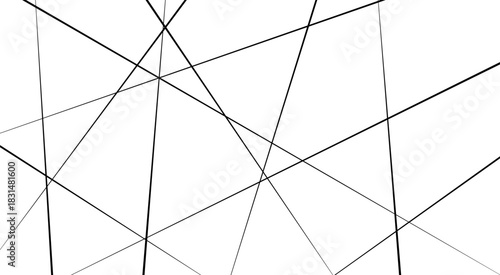 Abstract white background with random black lines, Abstract lines in black and white tone of many squares and rectangle shapes.