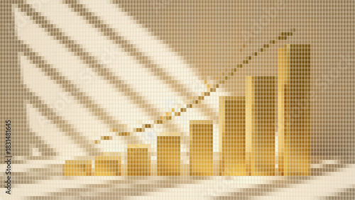 Business success icon with light background.