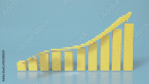 Business success icon with light background.