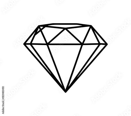 Elegant diamond gemstone for jewelry design and luxury brand concepts