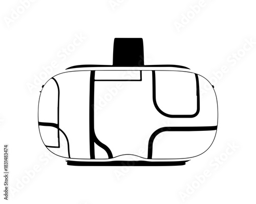 Modern virtual reality headset illustration for immersive experiences
