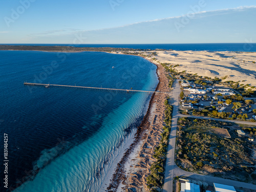 Fowlers Bay. Sand dunes are slowly engulfing the town. Australia.