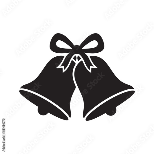 Pair of Christmas Bells with Ribbon
