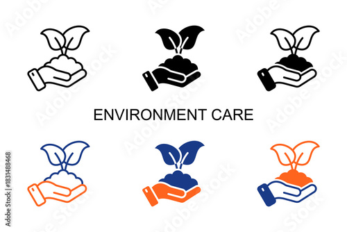 Environment Care Icon Multi Style Vector Illustration 