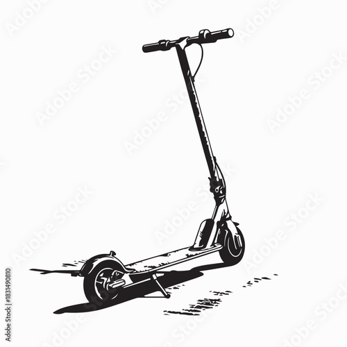 Cute Kick Scooter Icons and Graphics on white background