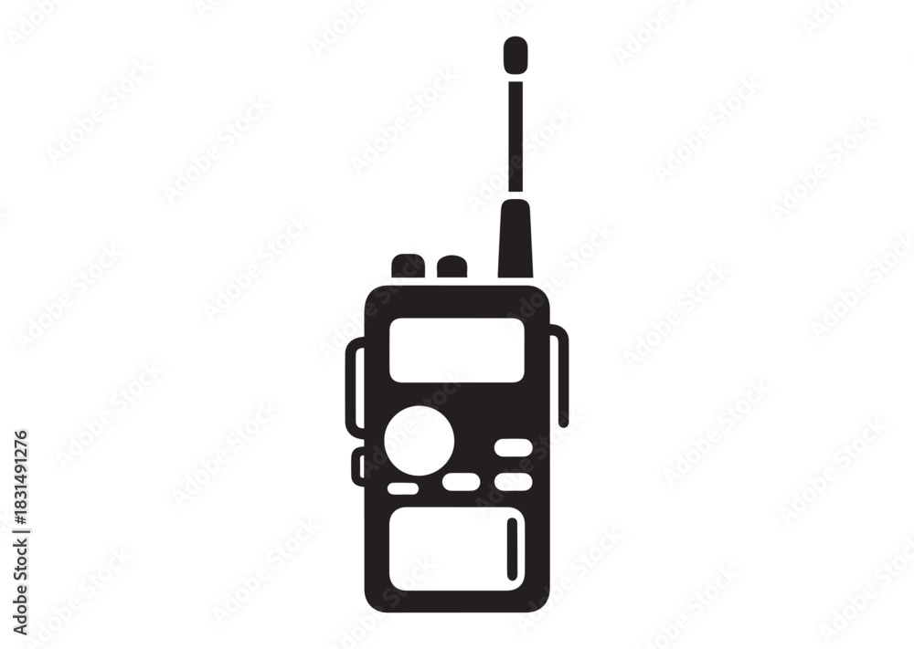 Fototapeta premium Walkie talkie icon, Walkie talkie silhouette vector