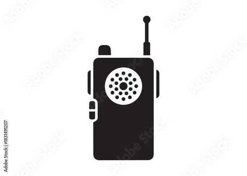 Walkie talkie icon, Walkie talkie silhouette vector