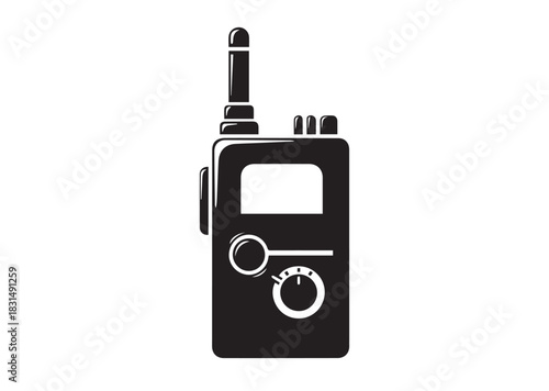 Walkie talkie icon, Walkie talkie silhouette vector